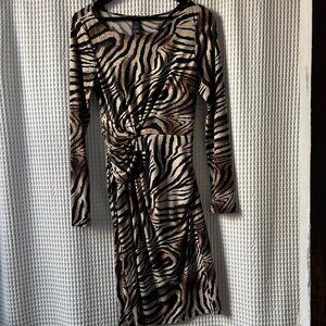 Bisou Bisou size 10 dress y2k mob wife animal print going out